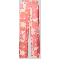 STEHMANN Straight Leg Stoffhose mit verkürztem Schnitt Modell 'Filiz' in Pink, Größe 40 von STEHMANN