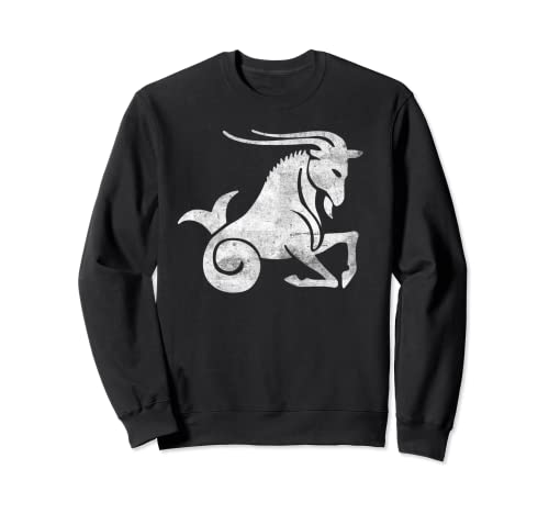 STEINBOCK ASTROLOGIE STERNZEICHEN DEKORATION DAMEN HERREN Sweatshirt von STEINBOCK DEZEMBER JANUAR GEBURTSTAGS GESCHENKE