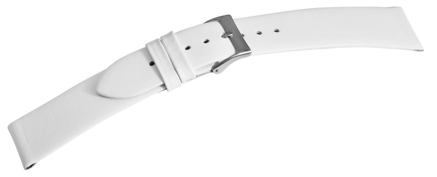 STEINMEISTER Uhrenarmband 8000080 Echtleder-Uhrenarmband, nahtlos, weiß, 12 mm - 20 mm von STEINMEISTER