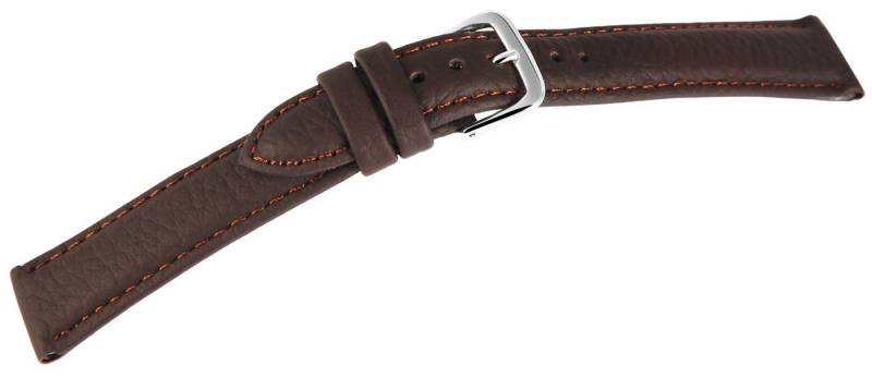 STEINMEISTER Uhrenarmband 8000238 Echtleder-Uhrenarmbänder, dunkelbraun, hellbraune Naht von STEINMEISTER