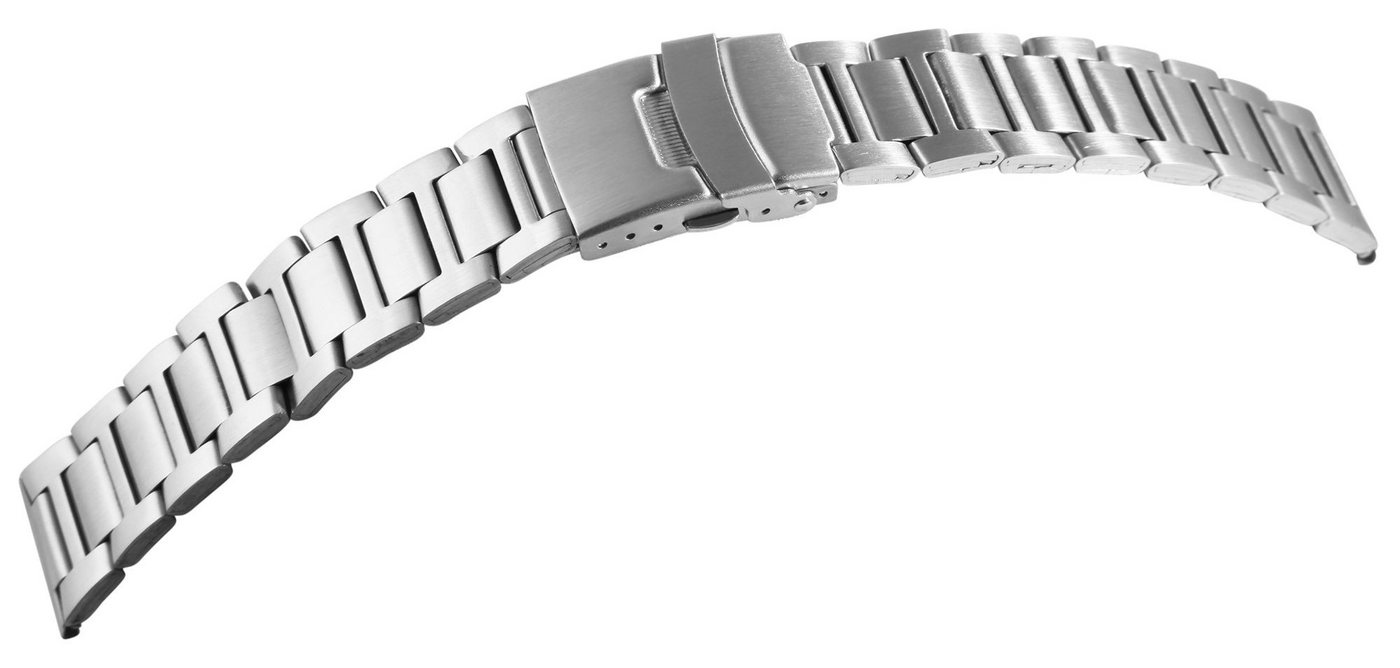 STEINMEISTER Uhrenarmband 8100128 Edelstahl-Uhrenarmband, silberfarben, mattiert, 18 mm - von STEINMEISTER