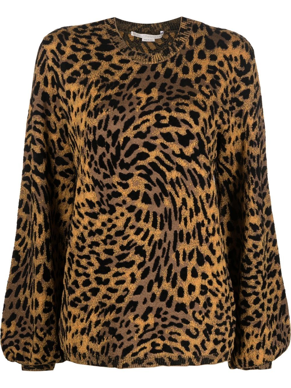 Stella McCartney Strickpullover mit Leoparden-Print - Schwarz von Stella McCartney