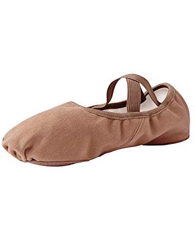 STELLE Damen Ballettschuhe Stretch Canvas Tanzpantoffeln Geteilte Sohle für Mädchen/Erwachsene, Beige (hautfarben), 41 EU von STELLE