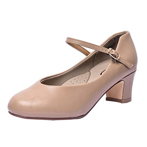 STELLE Tanzschuhe für Damen, 3,8 cm, 5,1 cm, 6,3 cm, Beige (5,1 cm, hellbraun), 41 EU von STELLE