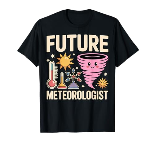 Future Meteorologe Storm Chaser Wetterwissenschaftler Mädchen T-Shirt von STEM Gifts for Kids NYC