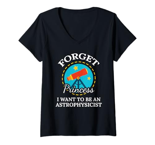 Damen Vergiss Prinzessin, ich möchte Astrophysikerin Werden Wissenschaft T-Shirt mit V-Ausschnitt Damen Vergiss Prinzessin, ich möchte Astrophysikerin Werden Wissenschaft T-Shirt mit V-Ausschnitt von STEM Girls Women Science Enthusiasts