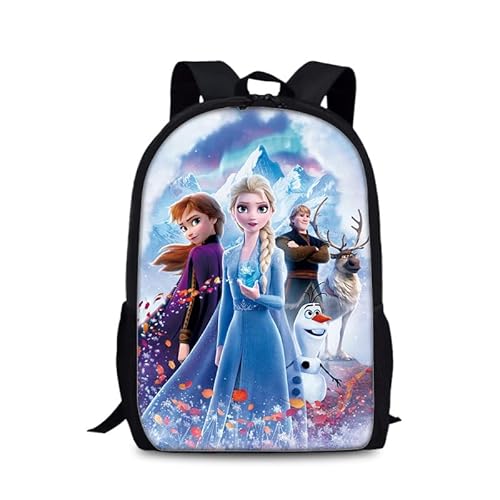 STENUA Frozen Kinderrucksack, Frozen Rucksack Kinder, 3D Cartoon Schultasche für Mädchen Prinzessin, Adjustable Waterproof Mittagessen Sport Reisetasche Rucksack Kinder Geschenke von STENUA