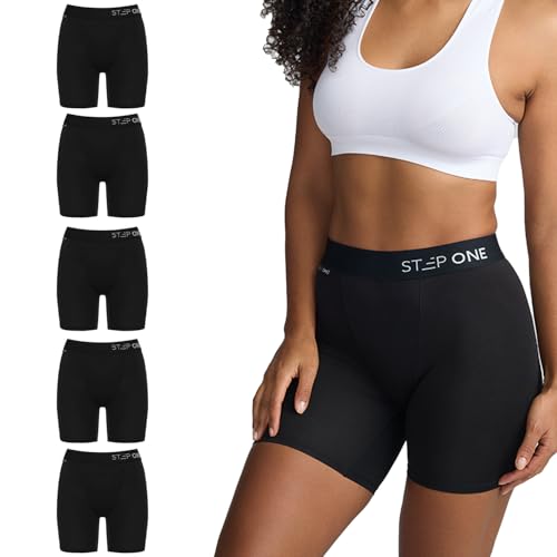 STEP ONE Boxershorts Damen Unterwäsche - Feuchtigkeitsabweisende Damen Boxershorts, Pantys Damen Unterhosen mit Scheuerschutz, Bequeme Hotpants Damen Unterwäsche von STEP ONE