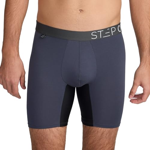 STEP ONE Boxershorts Herren - Feuchtigkeitsabweisende Unterhosen Männer, Herren Unterhosen Boxershorts mit 3D Tasche + Scheuerschutz, Organische Bambus Unterwäsche von STEP ONE