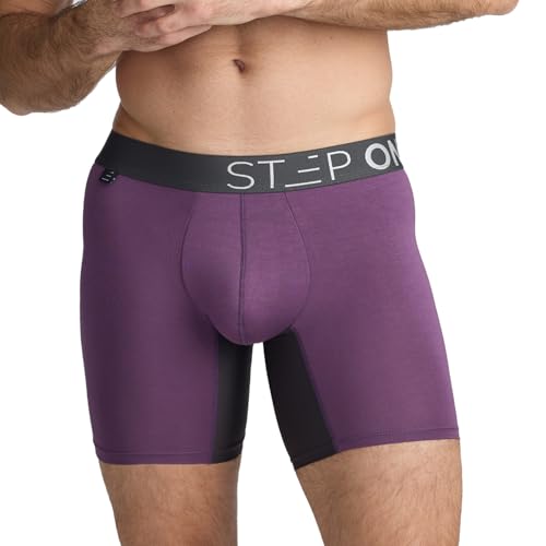 STEP ONE Boxershorts Herren - Feuchtigkeitsabweisende Unterhosen Männer, Herren Unterhosen Boxershorts mit 3D Tasche + Scheuerschutz, Organische Bambus Unterwäsche von STEP ONE