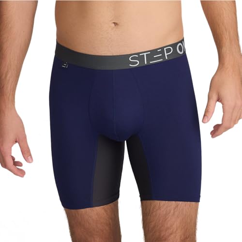 STEP ONE Boxershorts Herren - Feuchtigkeitsabweisende Unterhosen Männer, Herren Unterhosen Boxershorts mit 3D Tasche + Scheuerschutz, Organische Bambus Unterwäsche von STEP ONE