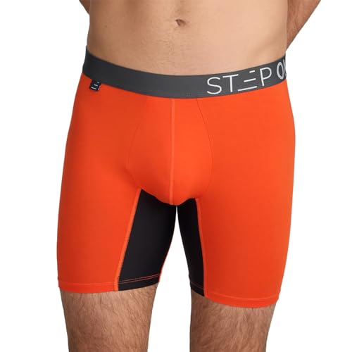 STEP ONE Boxershorts Herren - Feuchtigkeitsabweisende Unterhosen Männer, Herren Unterhosen Boxershorts mit 3D Tasche + Scheuerschutz, Organische Bambus Unterwäsche von STEP ONE