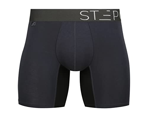 Step One Boxershorts Herren - Feuchtigkeitsabweisende Unterhosen Männer, Herren Unterhosen Boxershorts mit 3D Tasche + Scheuerschutz, Organische Bambus Unterwäsche von STEP ONE