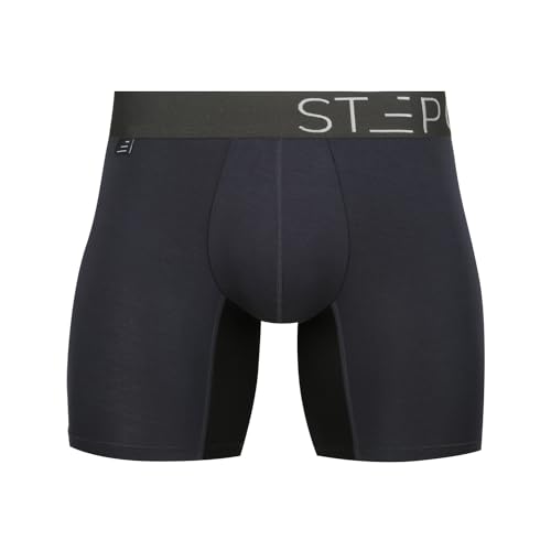 Step One Boxershorts Herren - Feuchtigkeitsabweisende Unterhosen Männer, Herren Unterhosen Boxershorts mit 3D Tasche + Scheuerschutz, Organische Bambus Unterwäsche von STEP ONE