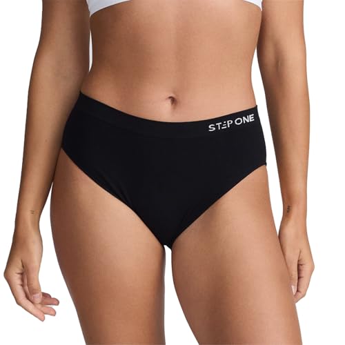 STEP ONE Smoothfit Bikini Unterhose Damen - Ultra-weiche, atmungsaktive, feuchtigkeitsableitende Bambus Damen Unterwäsche, hypoallergener Slip für empfindliche Haut, mit mäßiger Bedeckung STEP ONE Smoothfit Bikini Unterhose Damen - Ultra-weiche, atmungsaktive, feuchtigkeitsableitende Bambus Damen Unterwäsche, hypoallergener Slip für empfindliche Haut, mit mäßiger Bedeckung von STEP ONE