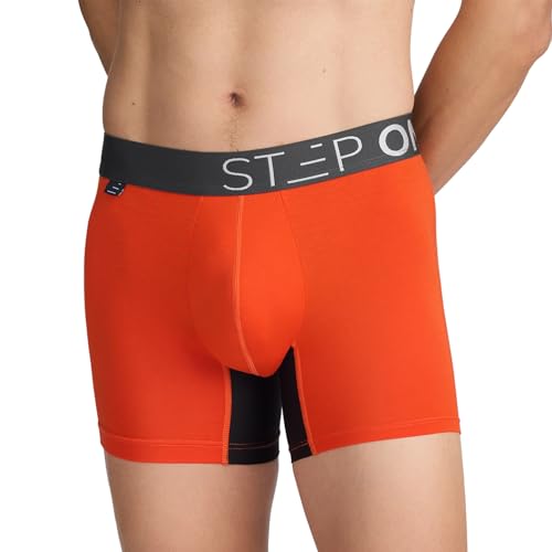 Step One Boxershorts Herren - Feuchtigkeitsabweisende Unterhosen Männer, Herren Unterhosen Boxershorts mit 3D Tasche + Scheuerschutz, Organische Bambus Unterwäsche von STEP ONE