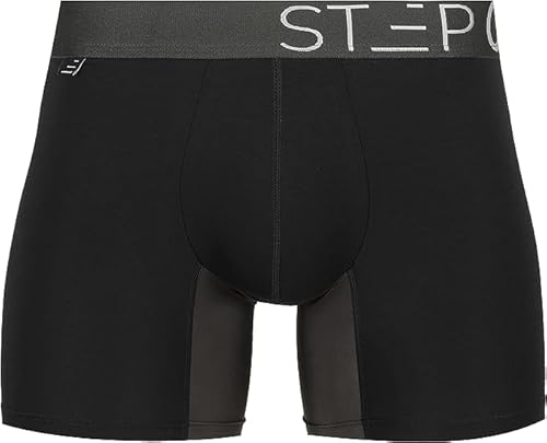 Step One Boxershorts Herren - Feuchtigkeitsabweisende Unterhosen Männer, Herren Unterhosen Boxershorts mit 3D Tasche + Scheuerschutz, Organische Bambus Unterwäsche von STEP ONE