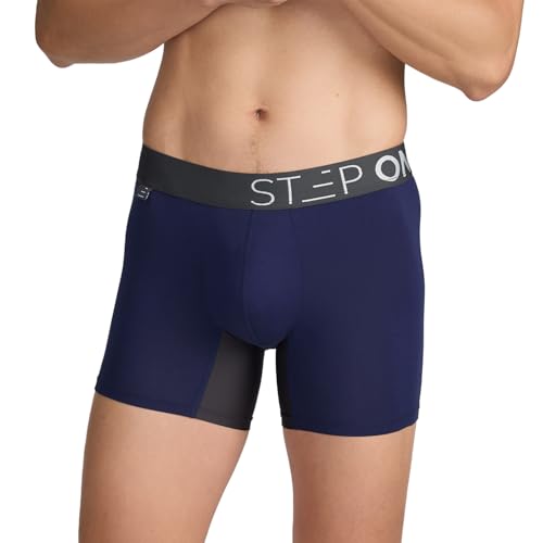 Step One Boxershorts Herren - Feuchtigkeitsabweisende Unterhosen Männer, Herren Unterhosen Boxershorts mit 3D Tasche + Scheuerschutz, Organische Bambus Unterwäsche von STEP ONE