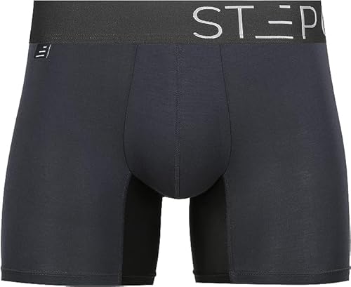 Step One Boxershorts Herren - Feuchtigkeitsabweisende Unterhosen Männer, Herren Unterhosen Boxershorts mit 3D Tasche + Scheuerschutz, Organische Bambus Unterwäsche von STEP ONE