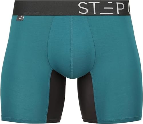 Step One Herren Boxershorts - feuchtigkeitsabweisende Männer Boxershorts, Unterhosen mit 3D Tasche + Scheuerschutz, organische Bambus Unterwäsche von STEP ONE