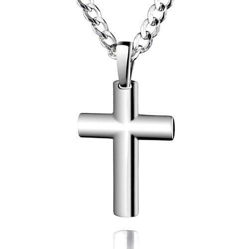 Herren Kette Aus 925 Silber Mit Kreuzanhänger Und Gravur Für Stilvolle Männer von STERLL