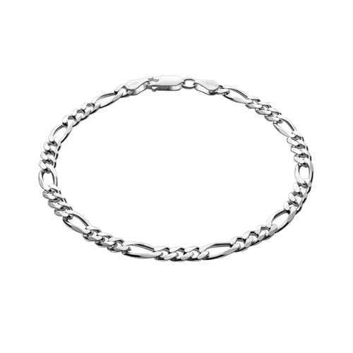Herrenarmband Aus Massivem 925 Silber Mit Robuster Panzergliederkette Und Sicherem Karabinerverschluss von STERLL