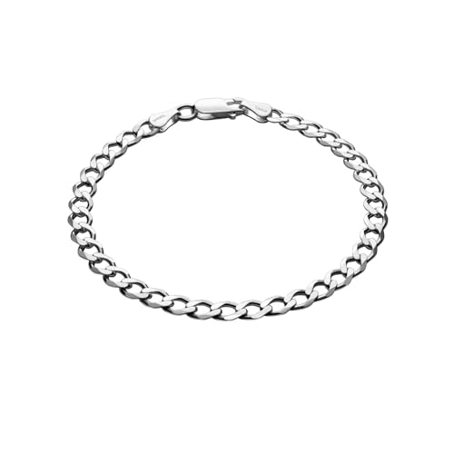 STERLL Herren-Armband aus massivem 925 Silber, nickelfrei & anlaufgeschützt, 20 cm Länge, mit Schmuckbox von STERLL
