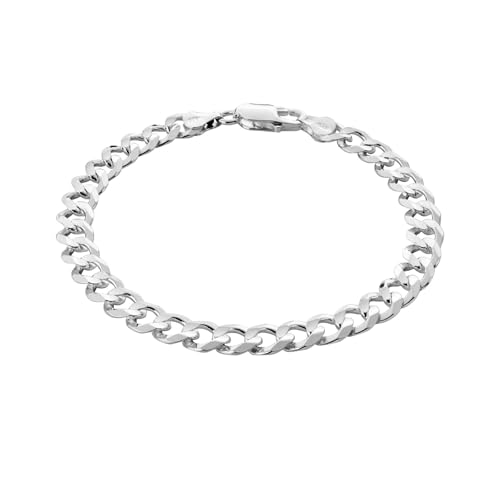 Herren-Armband Aus Sterling Silber Mit Robustem Kettendesign Und Karabinerverschluss von STERLL