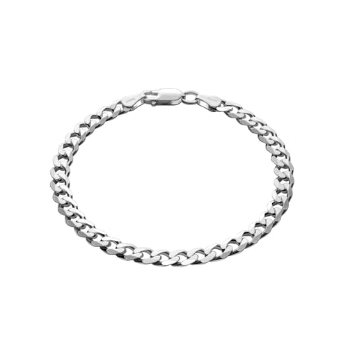 Herren Armband Aus Massivem 925er Silber Mit Karabinerverschluss von STERLL