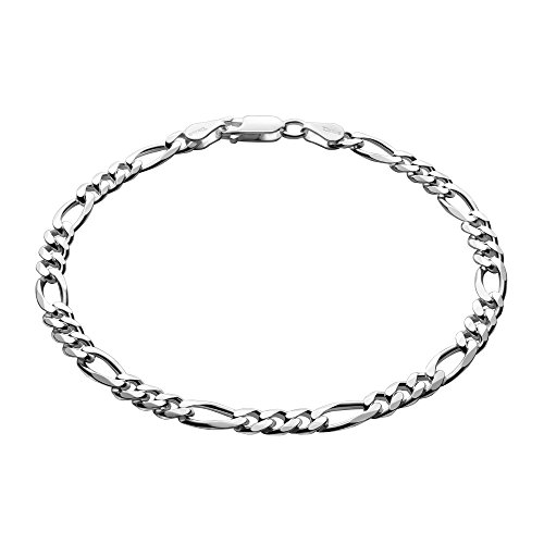 STERLL Herren Armkette Silber Sterling-Silber 925 21cm Öko-Verpackung Geschenke für Männer von STERLL