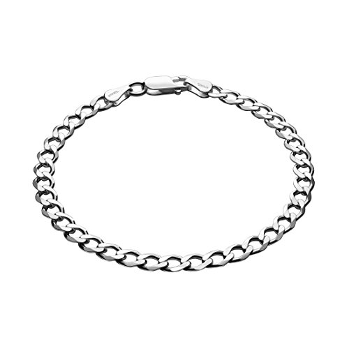 Herren-Armband Aus Hochwertigem 925 Silber Mit Karabinerverschluss von STERLL