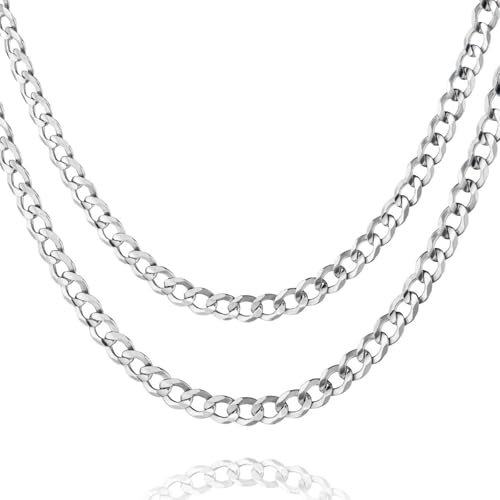 Herren Halskette Aus Massivem 925 Silber Mit Hochwertigem Karabinerverschluss von STERLL