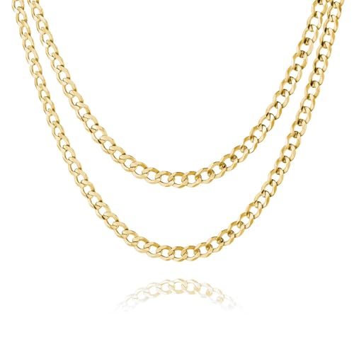 Robuste Herren Halskette Aus 925 Silber Vergoldet Mit Nachhaltiger Eco-Verpackung von STERLL