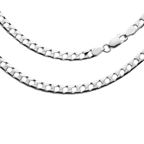 STERLL Herren Halskette Panzer Design Aus 925 Sterlingsilber Nickelfrei 50 cm Mit Schmuckbox von STERLL