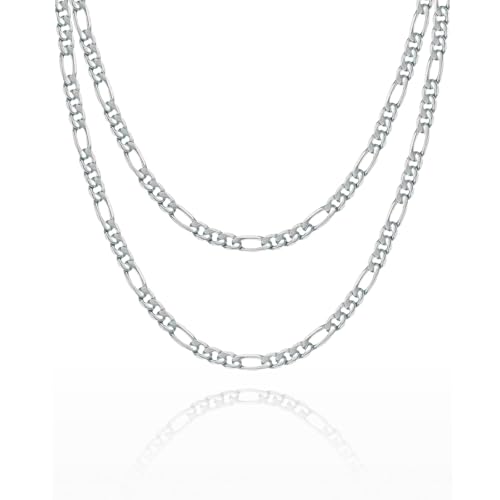 925 Silber Figarokette Mit Karabinerverschluss 50cm Schmuckbox Inklusive von STERLL