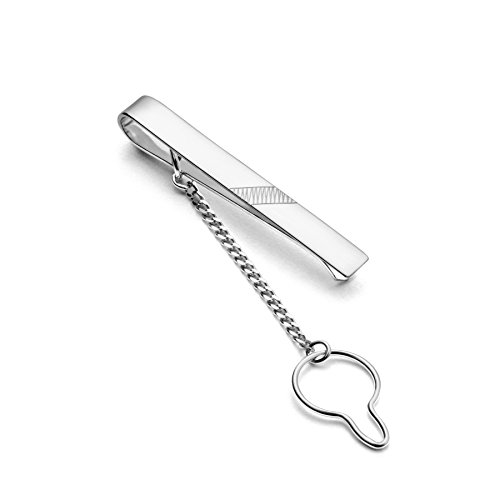Herren Silber Krawattenklammer Mit Kette Aus 925er Sterling Silber von STERLL