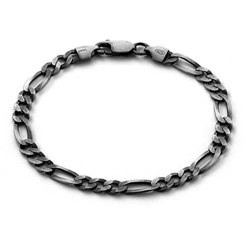 STERLL Herren Silberarmband Silber 925 Schwarz Oxidiert Öko-Verpackung Geschenke für Männer von STERLL