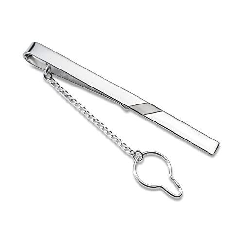 Herren Krawattenspange Aus 925 Silber Mit Oxidiertem Streifen Und Schmucketui von STERLL