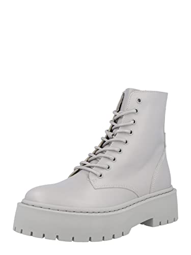 STEVE MADDEN Damen Schnürstiefelette SKYLAR hellgrau 37 von STEVE MADDEN