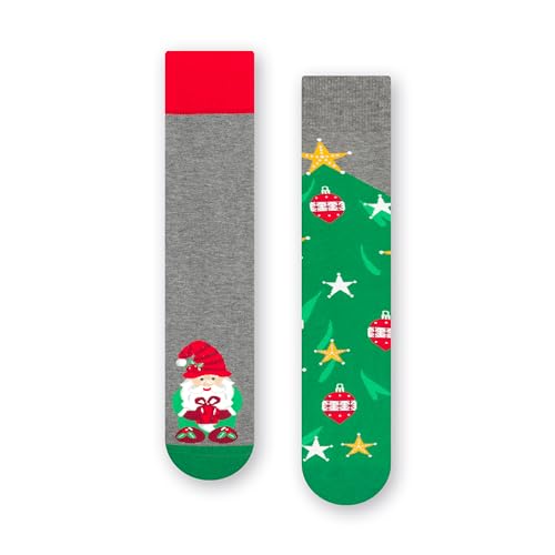 Lustige Socken mit Christmas Motiv Herren und Damen, Weihnachtssocken, Bunte Socken Herren & Damen, Baumwollsocken I EU 41-43/44-46/35-37/38-40 von STEVEN