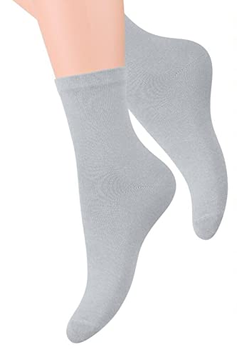 STEVEN Baumwoll-Socken für Damen, Strapazierfähig, Atmungsaktiv Und Bequem, für Erwachsene und Jugendliche, Sport, Arbeit und Freizeit, Einfarbig, 35-37 von STEVEN