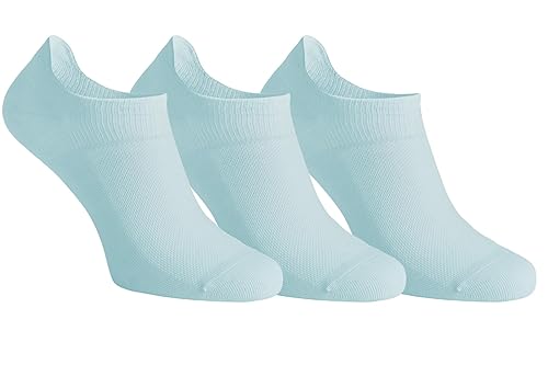 Sneaker Socken Damen - Zungenförmiger Bund gegen Verrutschen und Scheuerstellen bei Freizeit und Aktivität Blau, Größe 38-40, im Dreierpack erhältlich. von STEVEN