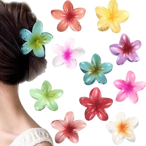 STFYUG Blumen Haarklammer, 10 Stück Haarspange Blume, Flower Hair Clip, Bunt Blumen Haarschmuck für Damen, Blumenhaarklammer, Haarklammer Blume, Rutschfeste Haarspange Zum Fixieren Von Haaren von STFYUG