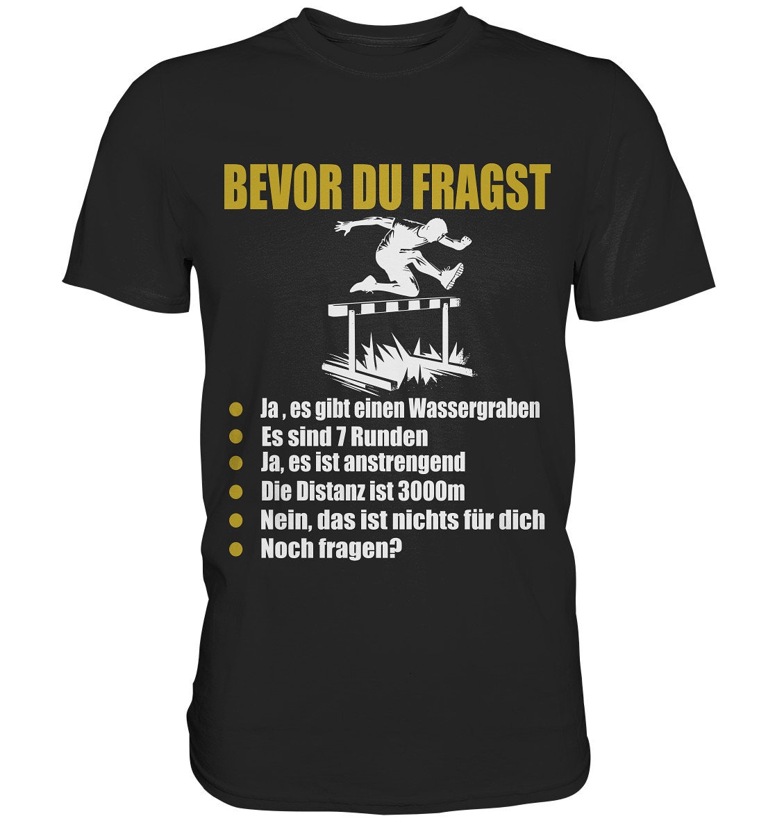 Hindernislauf T-Shirt - Perfekt Für Hürdenläufer | 3000M Steeplechase Design Lustiges Sportshirt Mit Hürdenlauf Humor Und Slogans von STGTSTYLE
