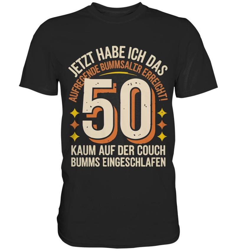 Lustiges Männer T-Shirt 50 Geburtstag Retro Witziges Couch Schlafen Geschenkidee Fünfzigster Shirt von STGTSTYLE