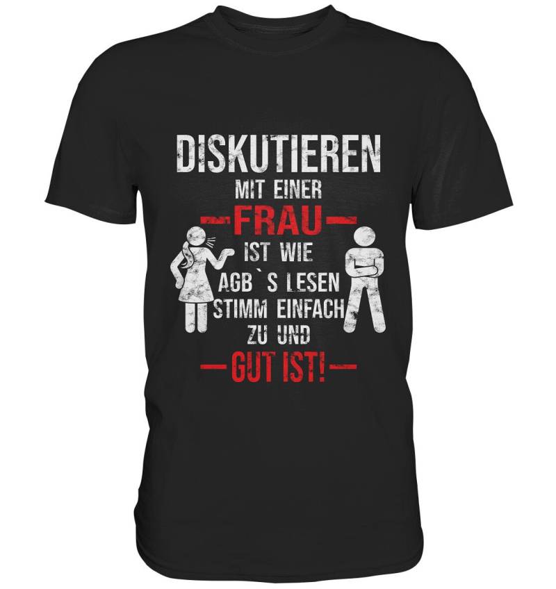 Männer Fun Tshirt Mit Lustigem Spruch Diskutieren Einer Frau Ist Wie Agbs Lesen, Stimm Einfach Zu Und Gut Ist, Shirt Geschenk Für von STGTSTYLE