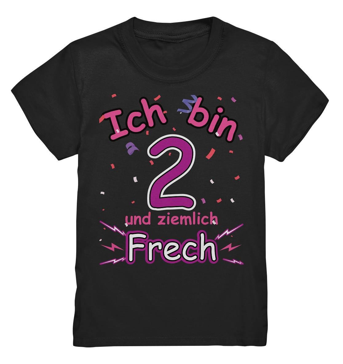 T-Shirt Für Freche 2-Jährige Mädchen, Ideal Den Zweiten Geburtstag, Mit Konfetti Und Party-Design von STGTSTYLE