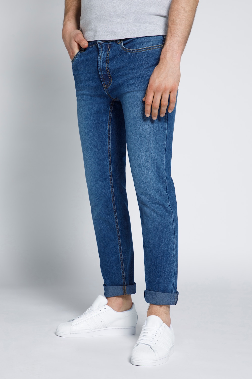 Große Größen STHUGE Herren Jeans Modern Fit, Herren, blau, Größe: 26, Baumwolle/Polyester, STHUGE von STHUGE