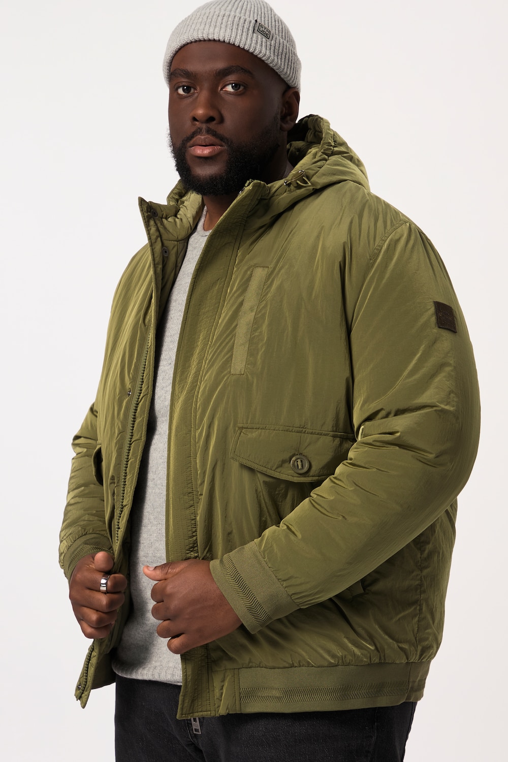 Große Größen STHUGE Bomberjacke, Herren, grün, Größe: 3XL, Polyester/Synthetische Fasern, STHUGE von STHUGE