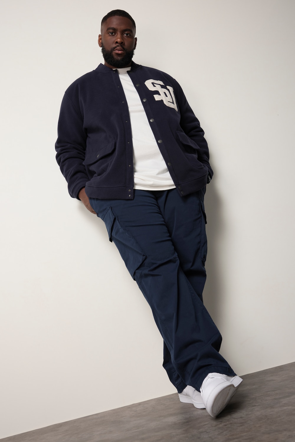 Große Größen STHUGE Cargohose, Herren, blau, Größe: 62, Baumwolle, STHUGE von STHUGE